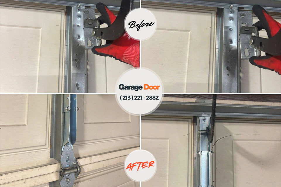 Before and after: garage door repair Auburn, NE